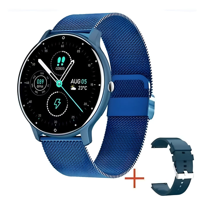 Android and iOS AeroFit Pro Smart Fitness Watch with Stainless Steel Band