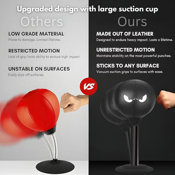 Desktop Punching Bag with Double Suction Cup Base