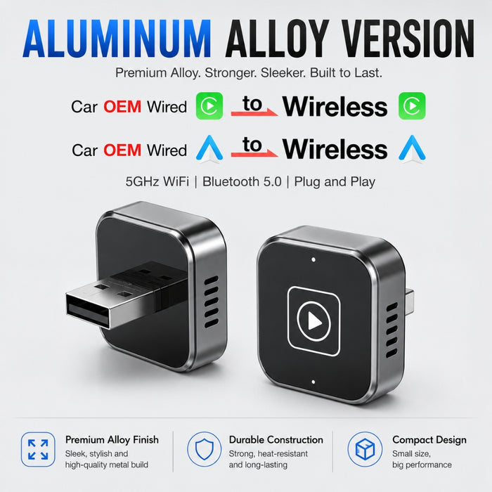 Wireless Auto CarPlay/Android USB Plug and Play Adapter