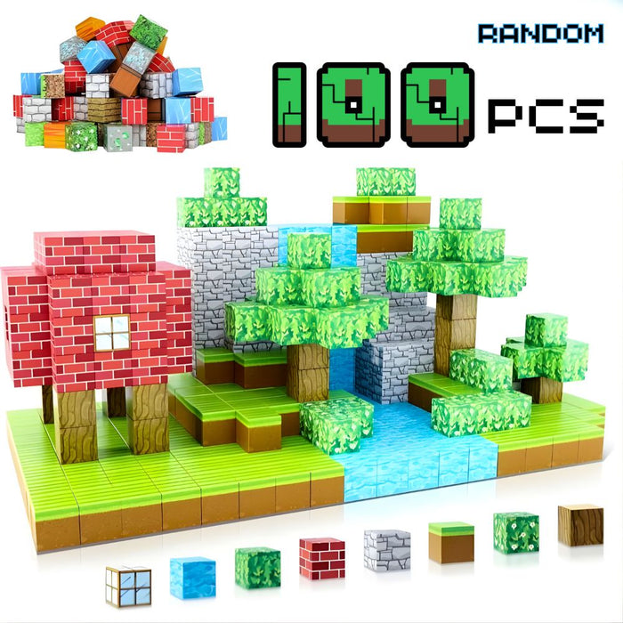 Random Minecraft Style Magnetic Building Blocks