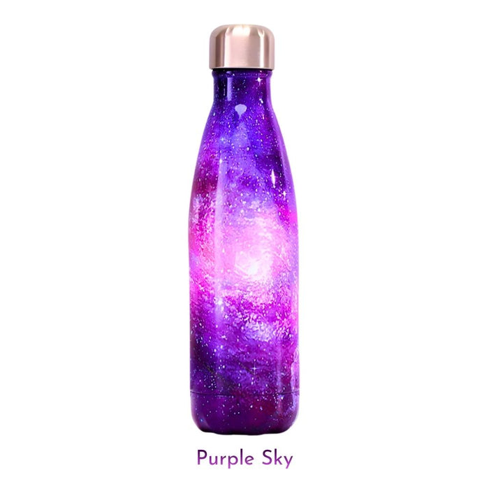 Insulated Stainless Steel 500ml Water Bottle - Sky Patterns