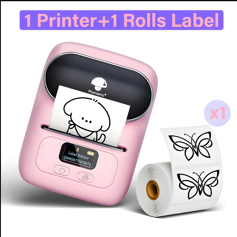 Portable Mini Barcode Sticker Label Maker Bluetooth Printer