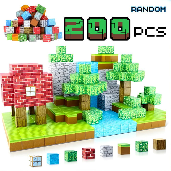 Random Minecraft Style Magnetic Building Blocks