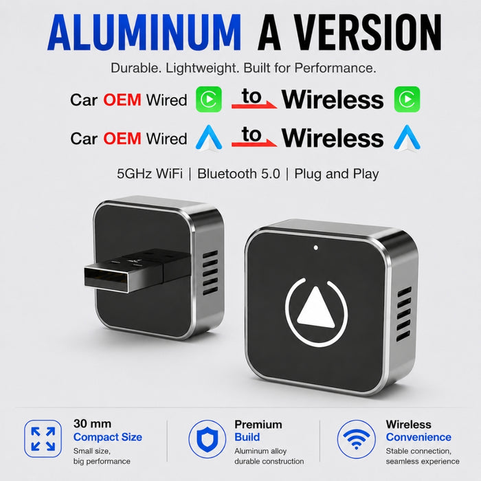 Wireless Auto CarPlay/Android USB Plug and Play Adapter