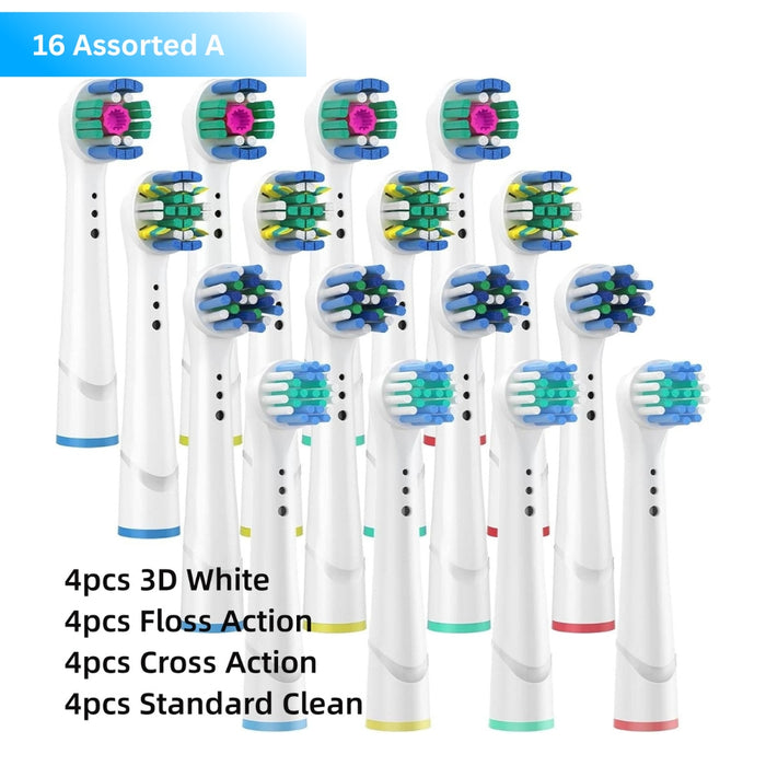 Electric Toothbrush Replacement Head Nozzle Packs for Oral B