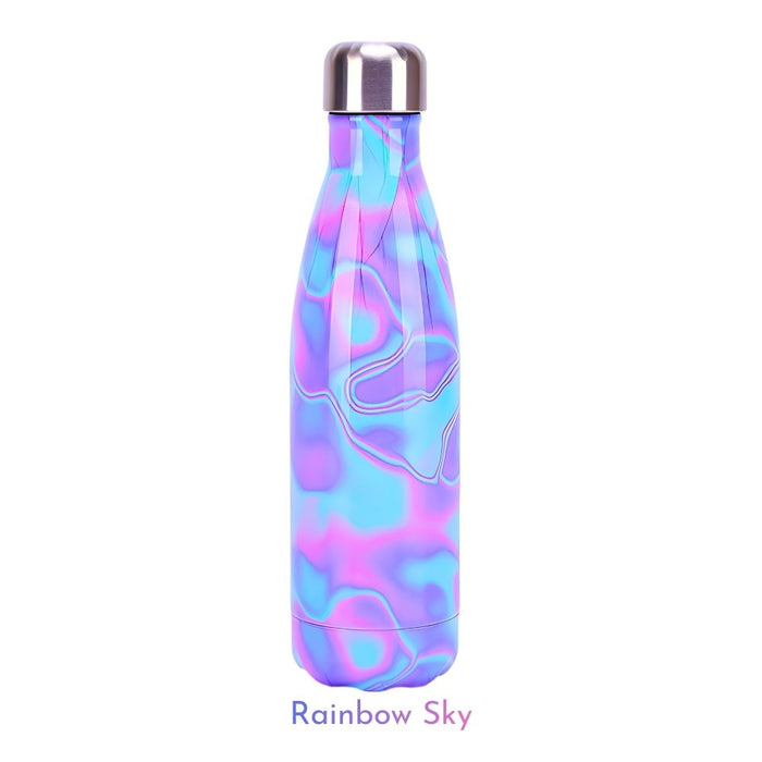 Insulated Stainless Steel 500ml Water Bottle - Sky Patterns