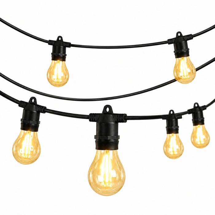 30M Outdoor Solar LED Festoon String Lights