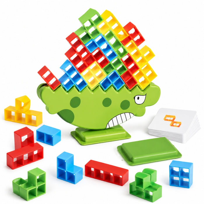 Dino Balance Building Block Stacking Tower Game