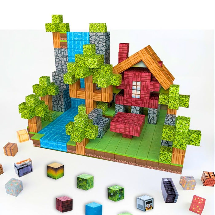 Random Minecraft Style Magnetic Building Blocks