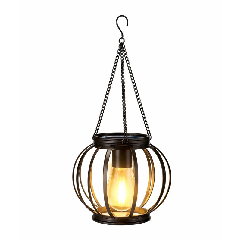 Outdoor Waterproof Retro Iron Art Solar Lantern