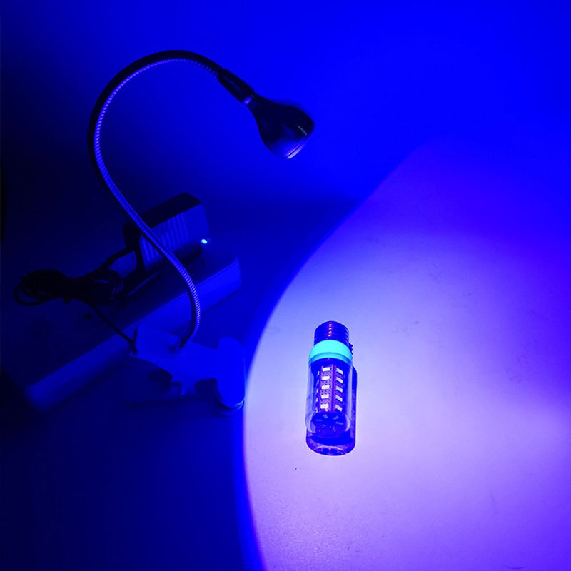 UV LED Black Light Lamp with Gooseneck and Clamp - USB Plug In