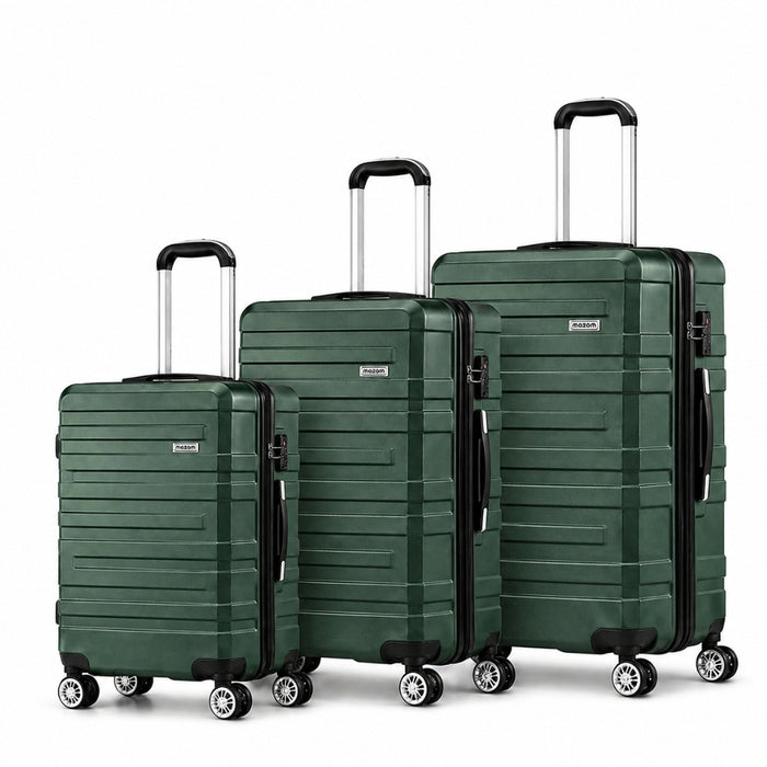 3pcs Hard Case TSA Lock Luggage Set - Green