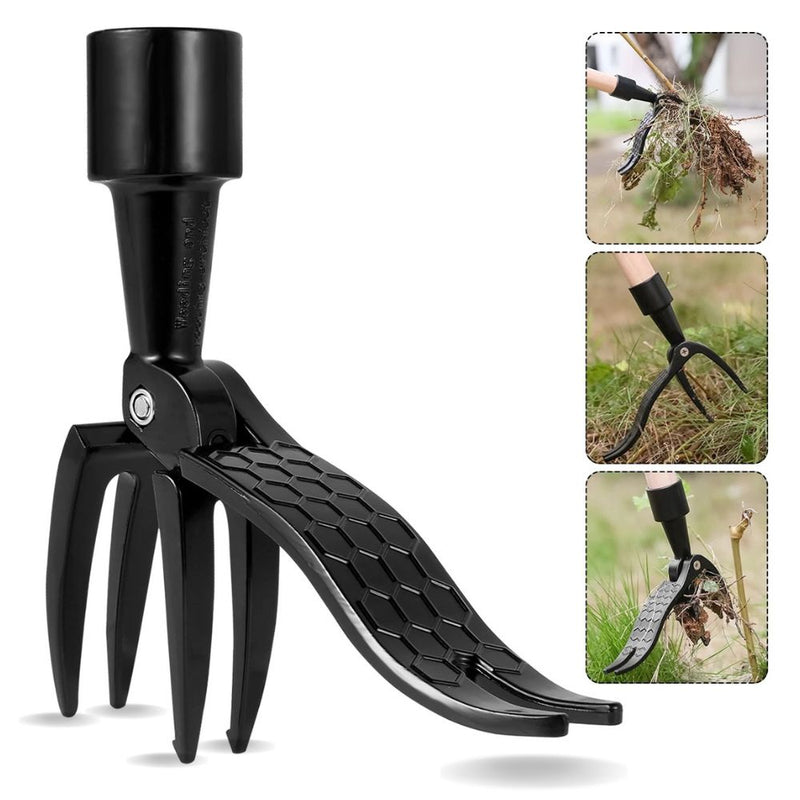 Stand Up Weed Puller Tool 4 Claws Manual Weeder Root Remover