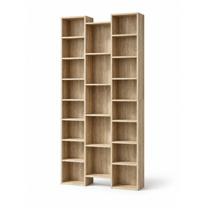 Display Shelf Media Storage Bookshelf - Natural