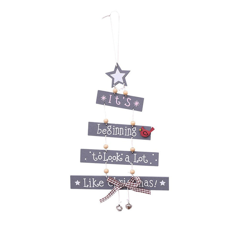 Hanging Christmas Tree Shape Wooden Christmas Decoration