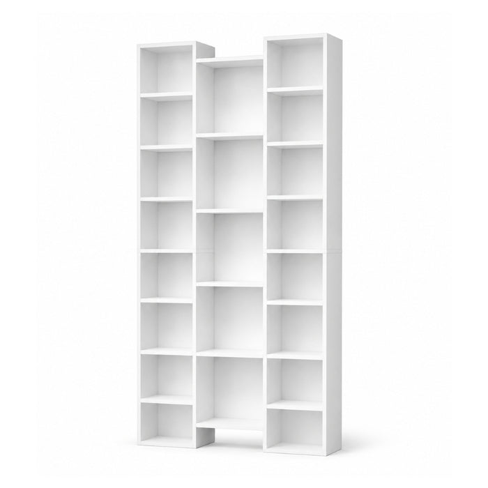 Display Shelf Media Storage Bookshelf - White