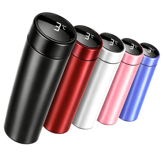 500ML Stainless Steel Insulated Hot and Cold Smart Water Bottle with Temperature LCD Display
