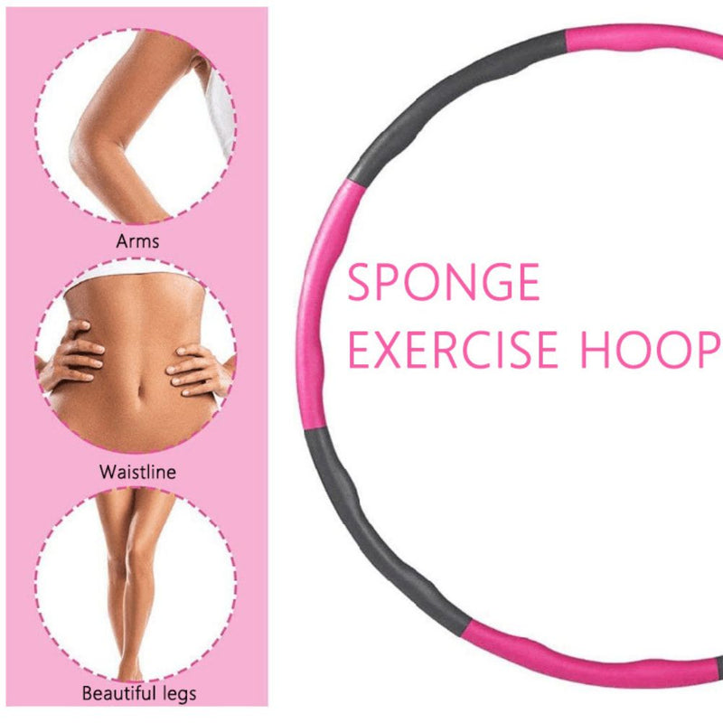 100cm Foam Padded Weighted Waist Fitness Exercising Hula Hoop