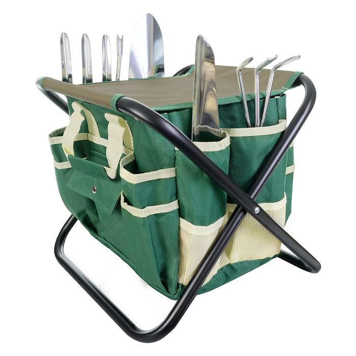 7 piece garden tool set 7 Piece Garden Tool Set with Folding Stool — Bostin Life