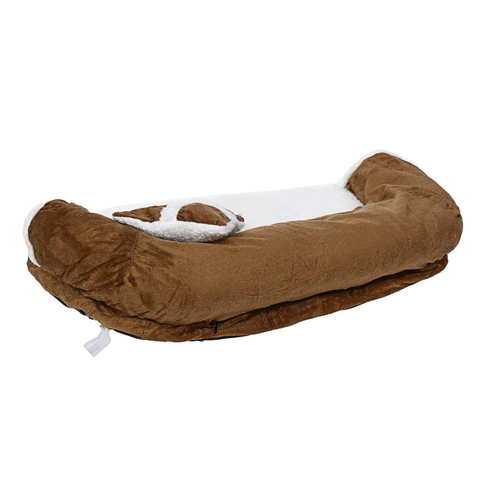 Soft and Comfortable Pet Sofa Bed with Cozy Pillows_4