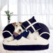 Soft and Comfortable Pet Sofa Bed with Cozy Pillows_0