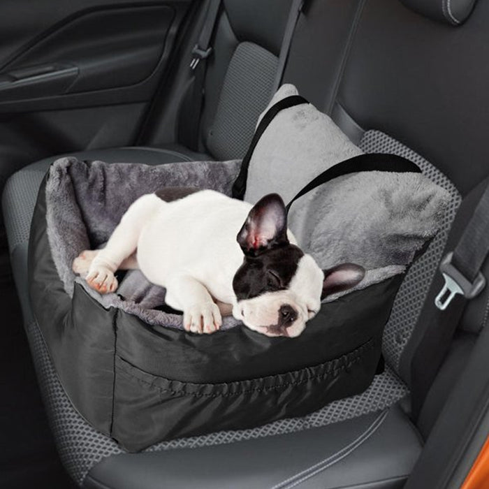 Washable Pet Booster Cushioned Seat with Storage Bag and Safety Belt_8