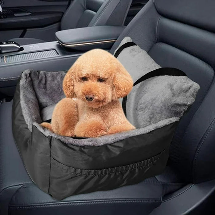 Washable Pet Booster Cushioned Seat with Storage Bag and Safety Belt_6