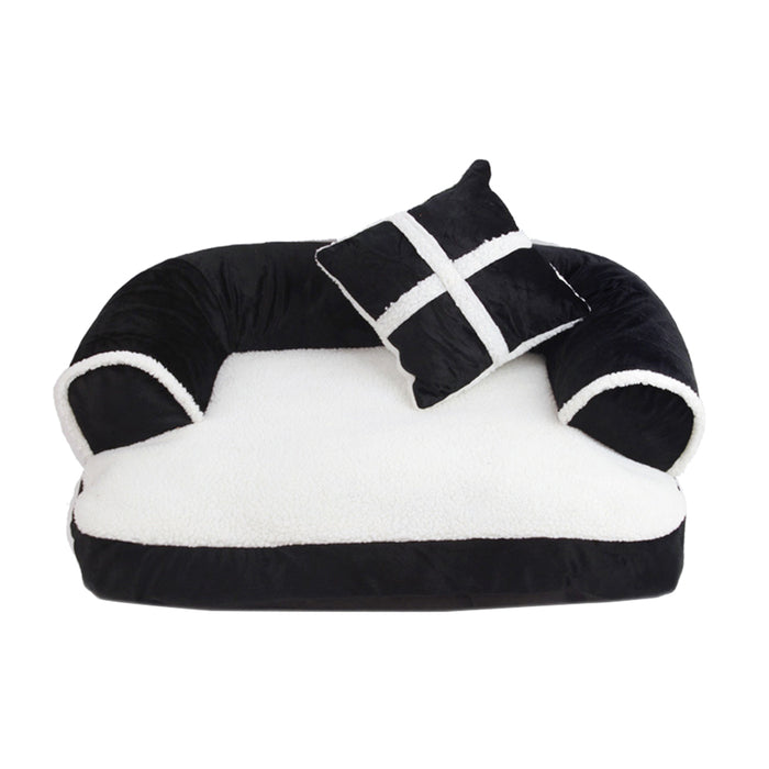 Soft and Comfortable Pet Sofa Bed with Cozy Pillows_12