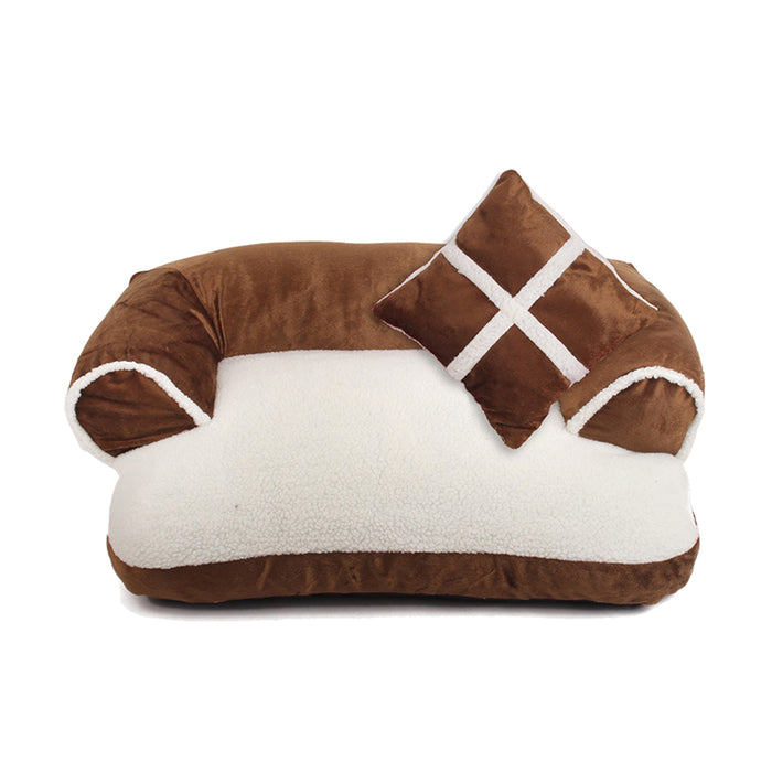 Soft and Comfortable Pet Sofa Bed with Cozy Pillows_13