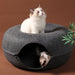 Scratch Detachable Round Felt Tunnel with Washable Interior for Cat House and Play_1