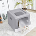 Sleek and Functional Cat Litter Box-Detachable Design_2