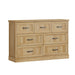 Natural Tallboy Bedside Dresser with 7 Drawers Storage