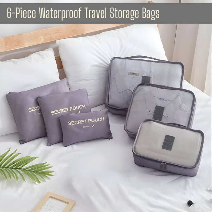6-Piece Waterproof Travel Storage Bags