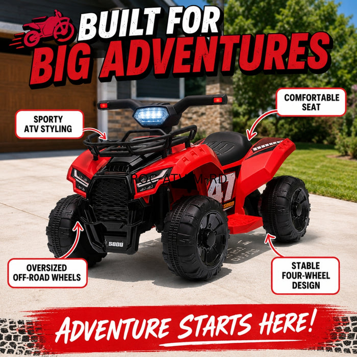 Kids Electric Rechargeable Ride On ATV - Red