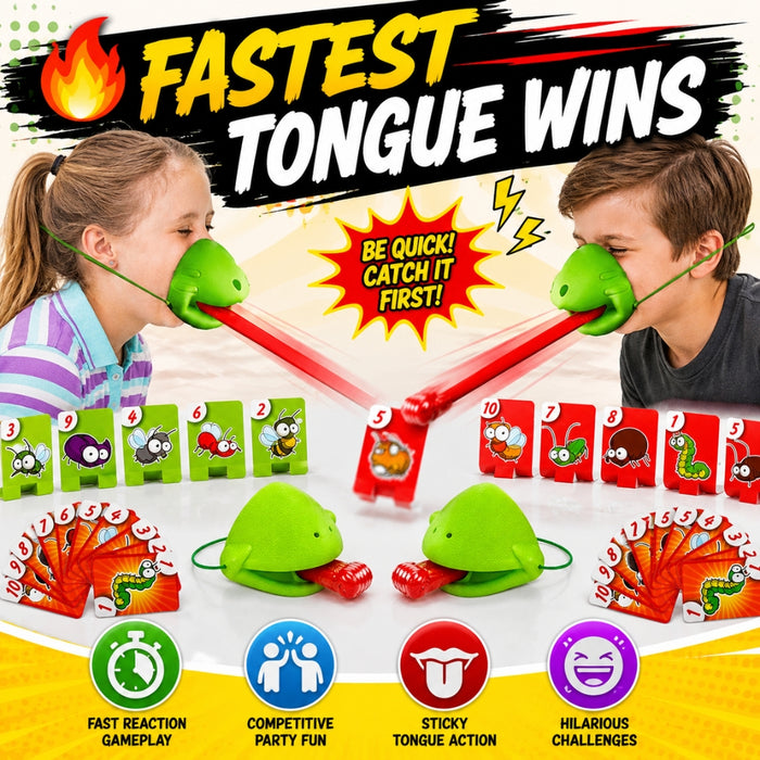 Frog Lizard Mask Wagging Tongue Card Party Game