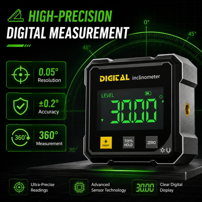4-Side Magnetic Electronic Protractor Digital Angle Gauge