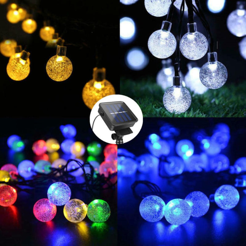 50/100/200 LED Globe String Lights Outdoor Fairy Lights- Solar Powered