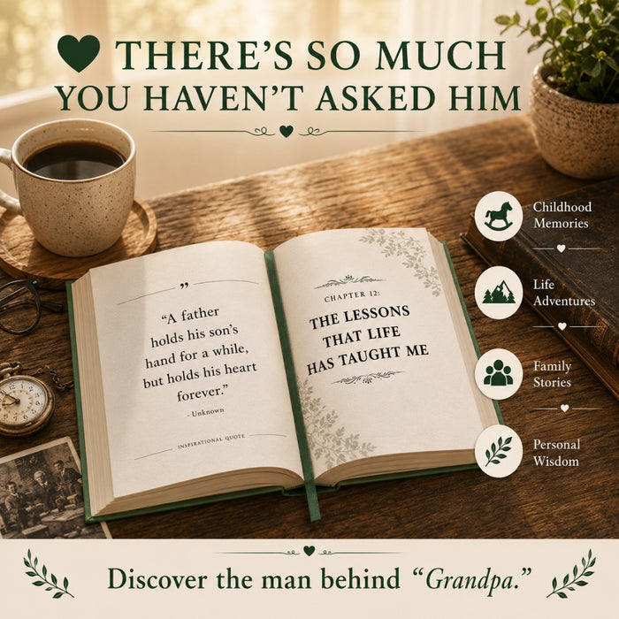 Grandpa - I Want To Have Your Story Memoir Journal Book