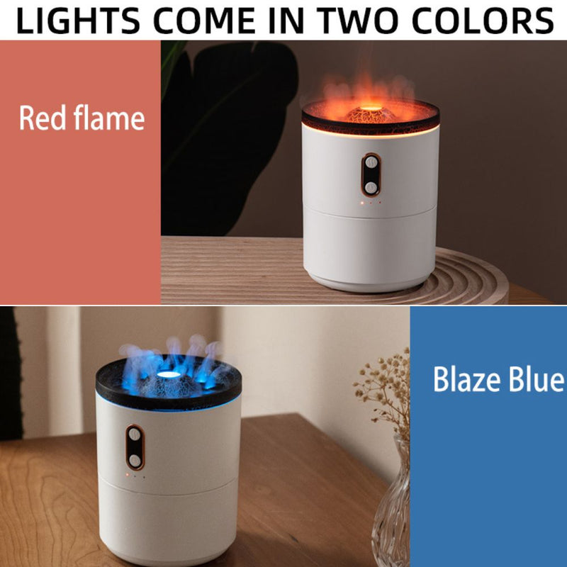 450ml Ultra Quiet 2 Modes Volcano Flame Simulation Air Humidifier - Type C