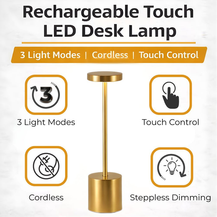 Rechargeable 3 Colors Adjustable Sensor LED Table Lamp
