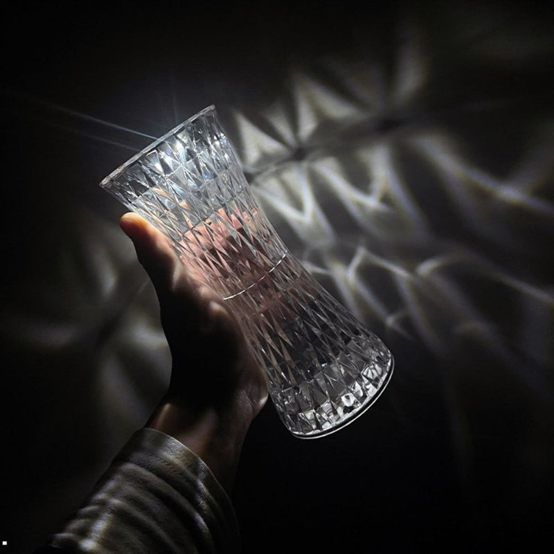 Creative LED 3D Crystal Touch Lamp - USB Rechargeable