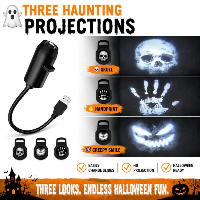 SpookyBeam USB Halloween Projection Light