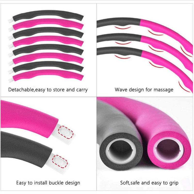 100cm Foam Padded Weighted Waist Fitness Exercising Hula Hoop