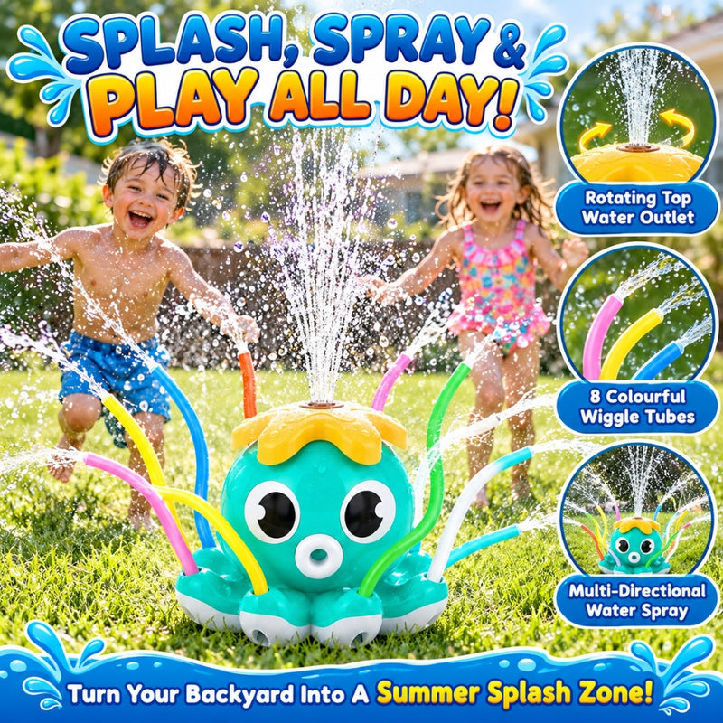 Octopus Wiggle Water Sprinkler – Kids Outdoor Splash Toy
