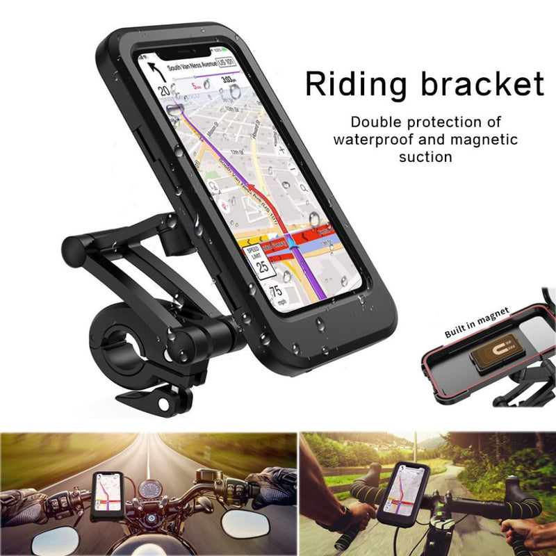 Adjustable Water Resistant Bicycle Handle Bar Mobile Phone Holder