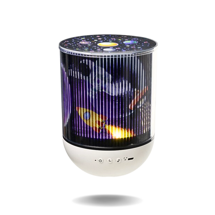 USB Rechargeable Rotating Night Lamp and Wireless Speaker