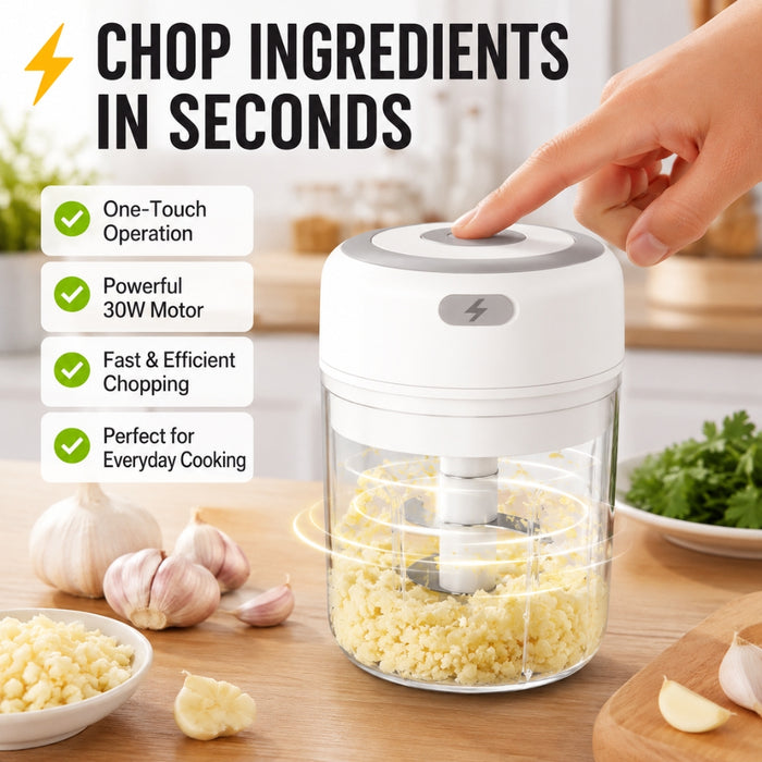 Automatic Mini Electric Food Chopper Portable Mini Food Processor