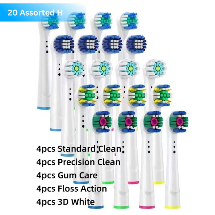 Electric Toothbrush Replacement Head Nozzle Packs for Oral B