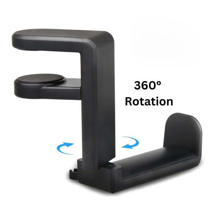 PC Gaming Headphone Headset Holder Hook Hanger Desk Mount with Adjustable & Rotating Arm Clamp
