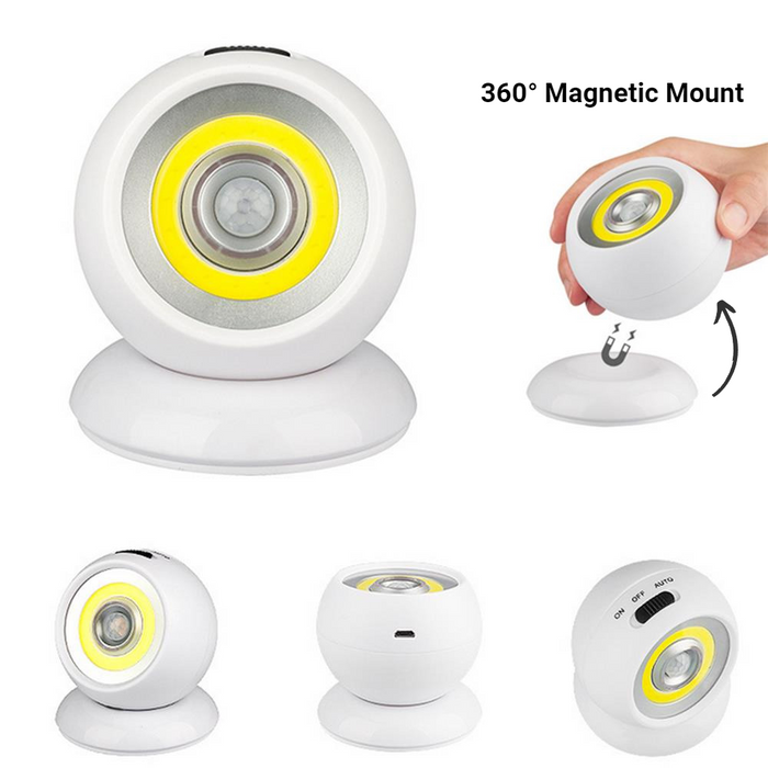 USB Rechargeable 360° Motion Sensor Activated Portable Night Light